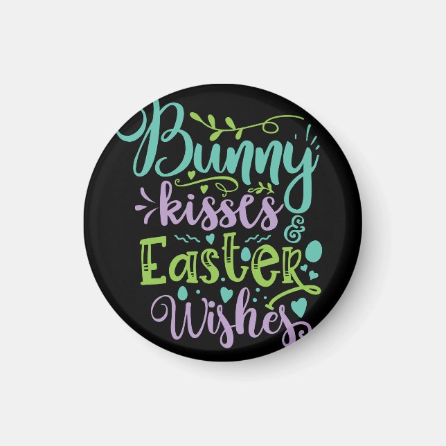 Easter wishes kisses magnet (Front)
