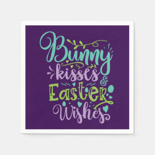 Easter wishes kisses napkins