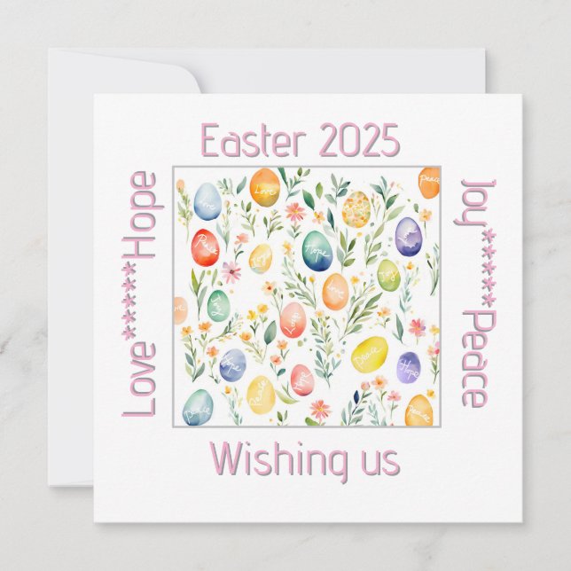 Easter wishes  thank you card (Front)
