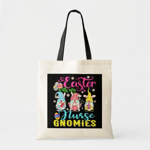 Easter With My Nurse Gnomies Stethoscope Gnome Tote Bag