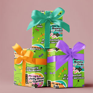 Easter Wrapping Paper Jelly Bean Signs