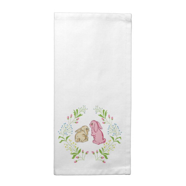 Easter Wreath Cloth Napkin (Half Fold)