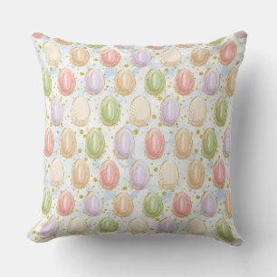 Easter Wreath Throw Pillow