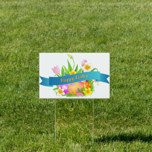 Easter Yard Sign-Happy Easter Sign