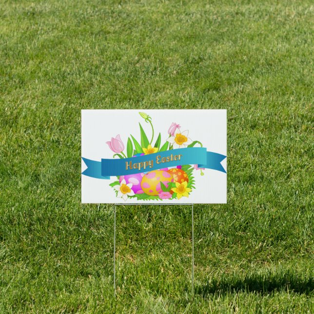 Easter Yard Sign-Happy Easter Sign (Insitu)