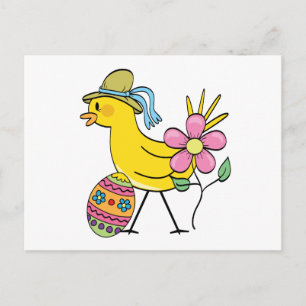 Easter Yellow Bird T-shirts and Gifts Holiday Postcard