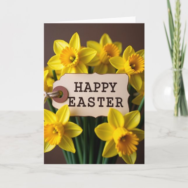 Easter Yellow Bloom Greeting Card (Front)