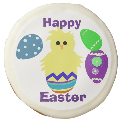 Easter Yellow Chick Decorated Eggs Desserts Sugar Cookie