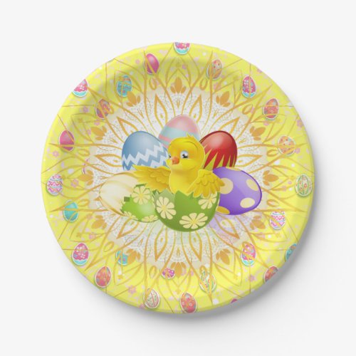 Easter Yellow Chick Paper Plates