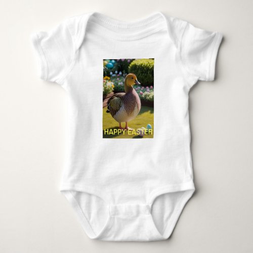 Easter Yellow Faced Duck Baby Bodysuit