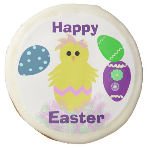 Easter Yellow Pink Green Chick Eggs Desserts Sugar Cookie