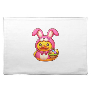 Easter Yellow Rubber Duck Cruise Ship Cruising Duc Cloth Placemat