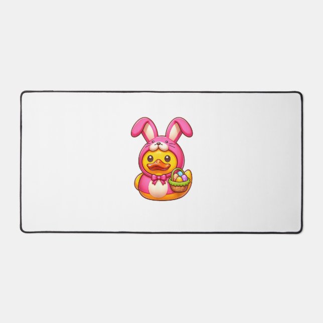 Easter Yellow Rubber Duck Cruise Ship Cruising Duc Desk Mat (Front)