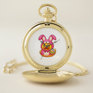Easter Yellow Rubber Duck Cruise Ship Cruising Duc Pocket Watch