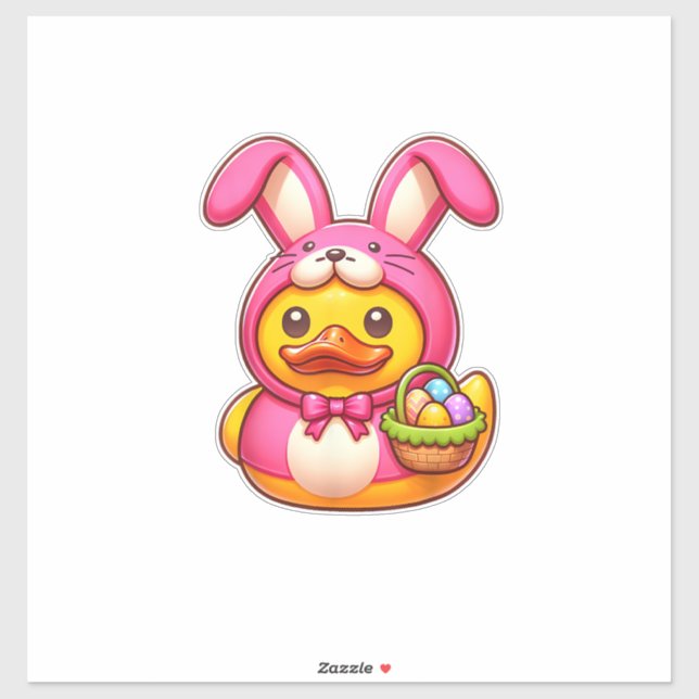 Easter Yellow Rubber Duck Cruise Ship Cruising Duc Sticker (Sheet)