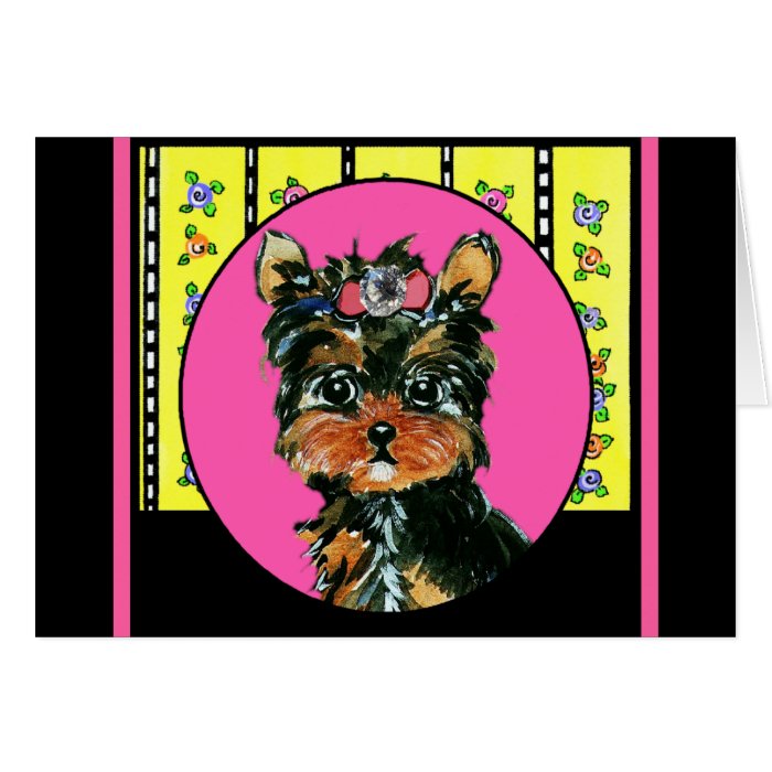 Easter Yorkie Poos Greeting Card