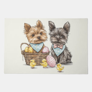 Easter Yorkshire Terrier Dogs Doormat