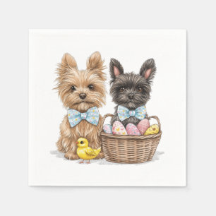 Easter Yorkshire Terrier Dogs Napkins