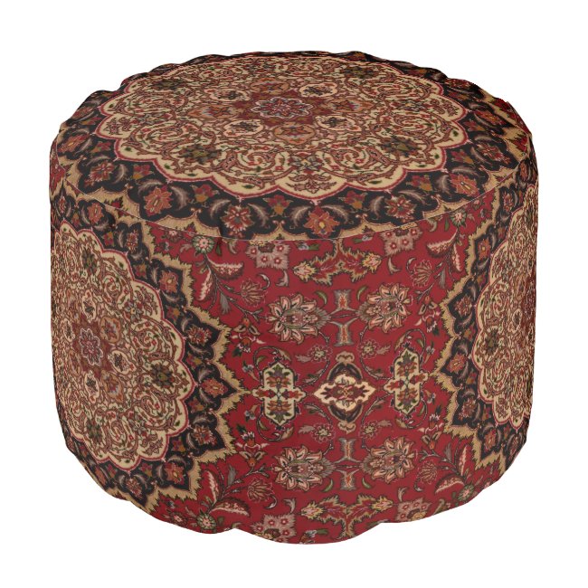 Eastern Accent Vintage Persian Pattern Pouf