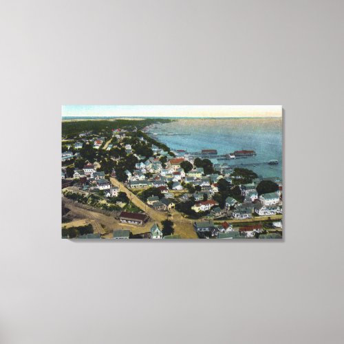 Eastern Aerial View of Town from Pilgrim Canvas Print