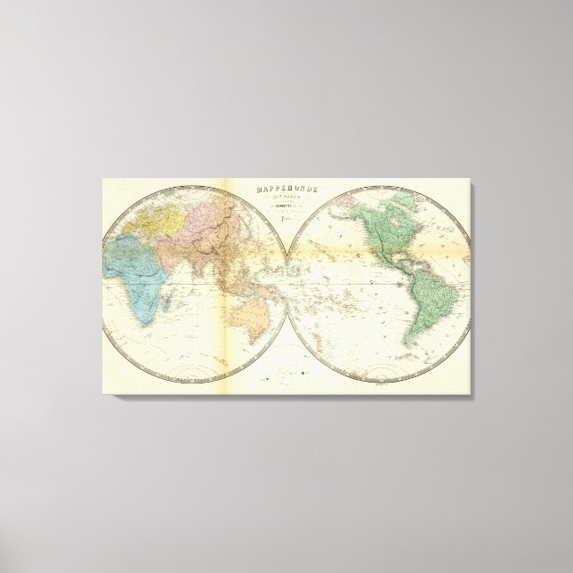 Eastern and Western Hemispheres Canvas Print (Front)