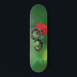 Eastern Asian Dragon Red Sun Nebula Skateboard<br><div class="desc">This design may be personalized by choosing the customize option to add text or make other changes. If this product has the option to transfer the design to another item, please make sure to adjust the design to fit if needed. Contact me at colorflowcreations@gmail.com if you wish to have this...</div>