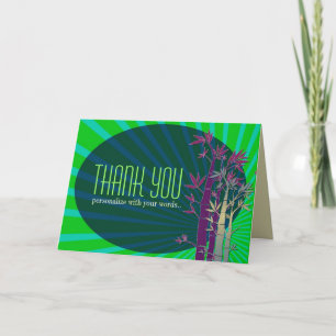 Eastern Bamboo Sunshine Thank You Card