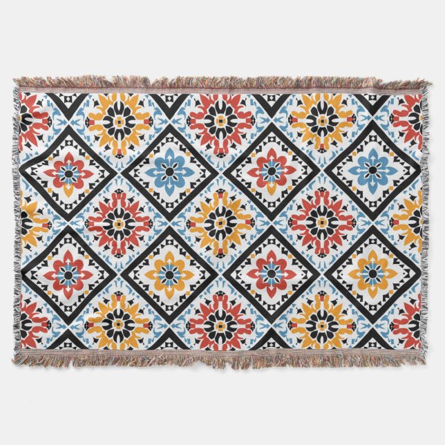 Eastern Band of Cherokee Throw Blanket (Front)