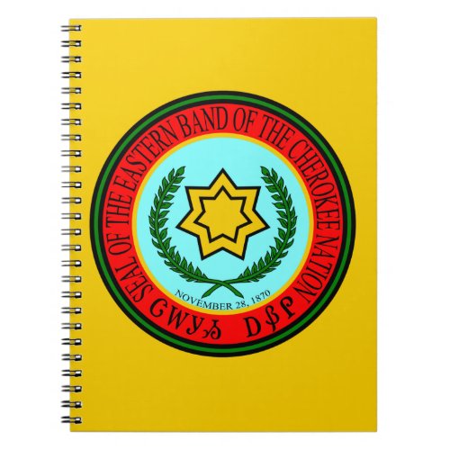 Eastern Band Of The Cherokee Seal Notebook