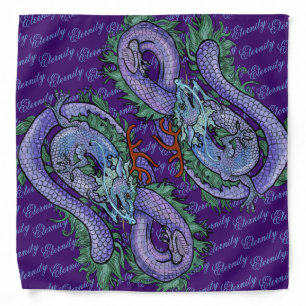 Eastern Blue Eternity Dragon Bandana
