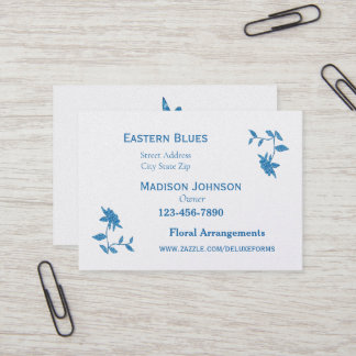 Eastern Blue Pelorous Floral Business Card