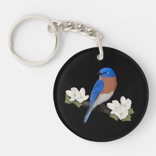 Eastern Bluebird Bird Birdlover Birdwatcher Animal Keychain