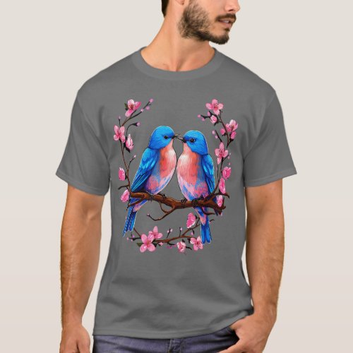 Eastern Bluebird Couple Valentine T_Shirt