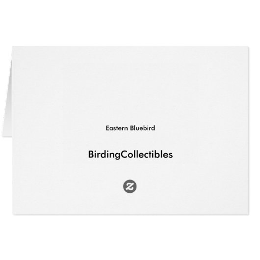 Eastern Bluebird Greeting Card (Back Horizontal)