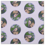 Eastern Bluebird in Lilacs Painting Original Art Fabric