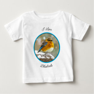 Eastern Bluebird in Snow - Original Photograph Baby T-Shirt
