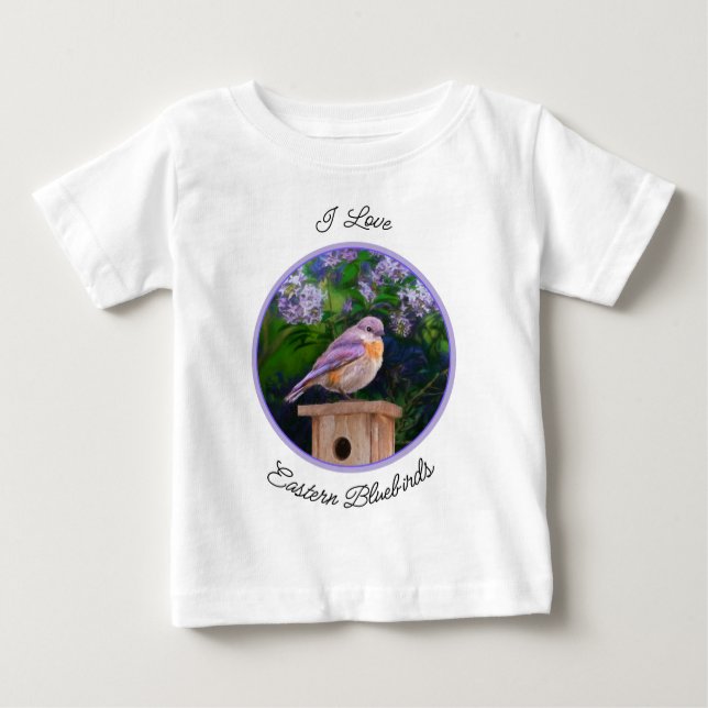 Eastern Bluebird in Snow - Original Photograph Baby T-Shirt (Front)