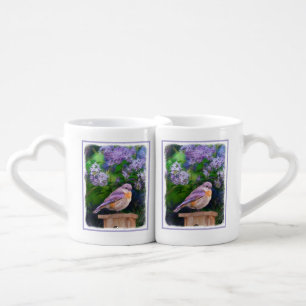 Eastern Bluebird in Snow - Original Photograph Coffee Mug Set