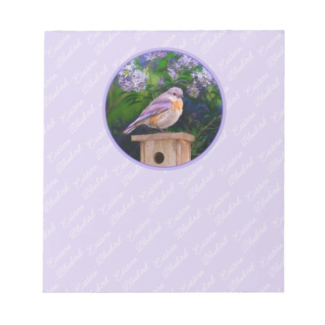 Eastern Bluebird in Snow - Original Photograph Notepad (Front)
