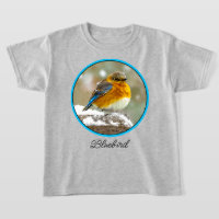 Eastern Bluebird in Snow - Original Photograph