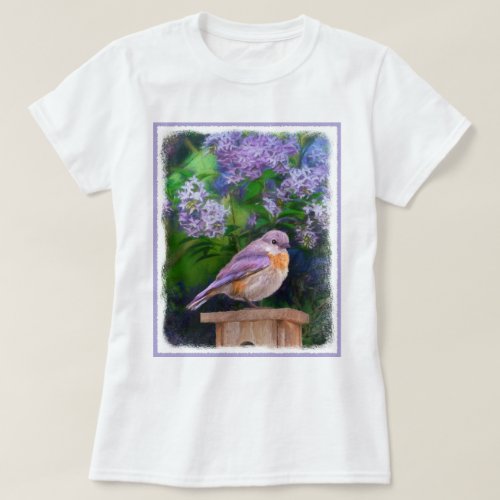 Eastern Bluebird in Snow _ Original Photograph T_Shirt