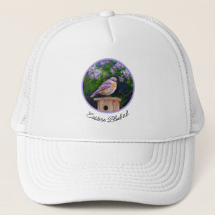 Eastern Bluebird in Snow - Original Photograph Trucker Hat