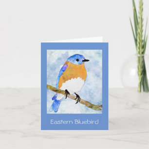 Eastern Bluebird – male - watercolor Notecard