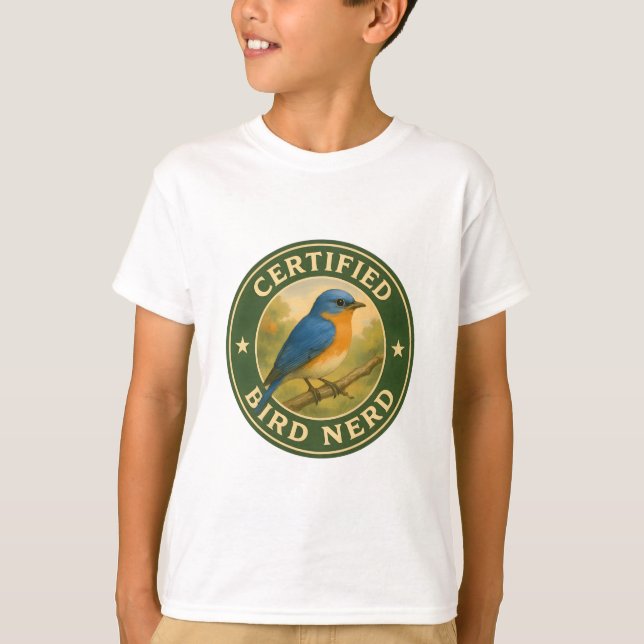 Eastern Bluebird Vintage Badge T-Shirt (Front)