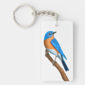 Eastern Bluebird Wild Bird Keychain