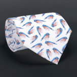 Eastern bluebirds watercolor cute birds neck tie<br><div class="desc">Eastern bluebird or Sialia sialis bird seamless watercolor birds painting</div>