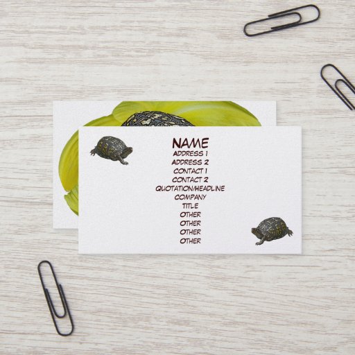 Customizable Eastern Box Turtle Business Card