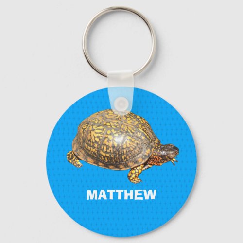 Eastern Box Turtle Photo Personalized Keychain