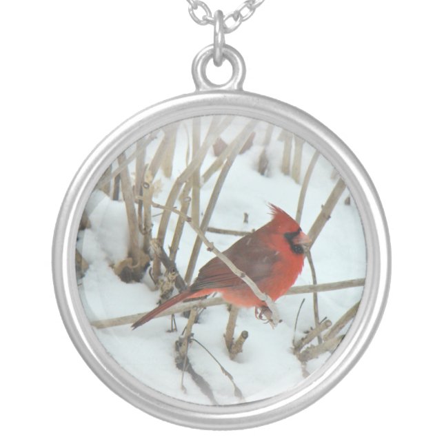 Eastern Cardinal Songbird Necklace (Front)
