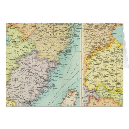 Eastern China political map Cards (Front Horizontal)